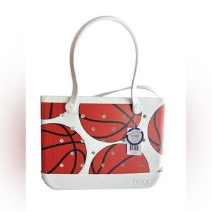 Original Bogg Large Red and White Basketball Tote Bag